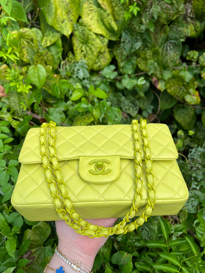 Chanel Rare Vintage Neon Small Classic Flap Bag