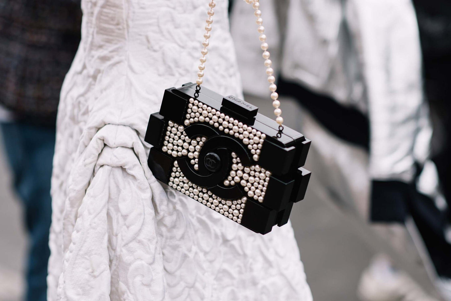 Chanel Pearl Plexiglass Lego Minaudiere