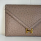 Hermes 1982 Ostrich Lydie 2 Ways Clutch Bag