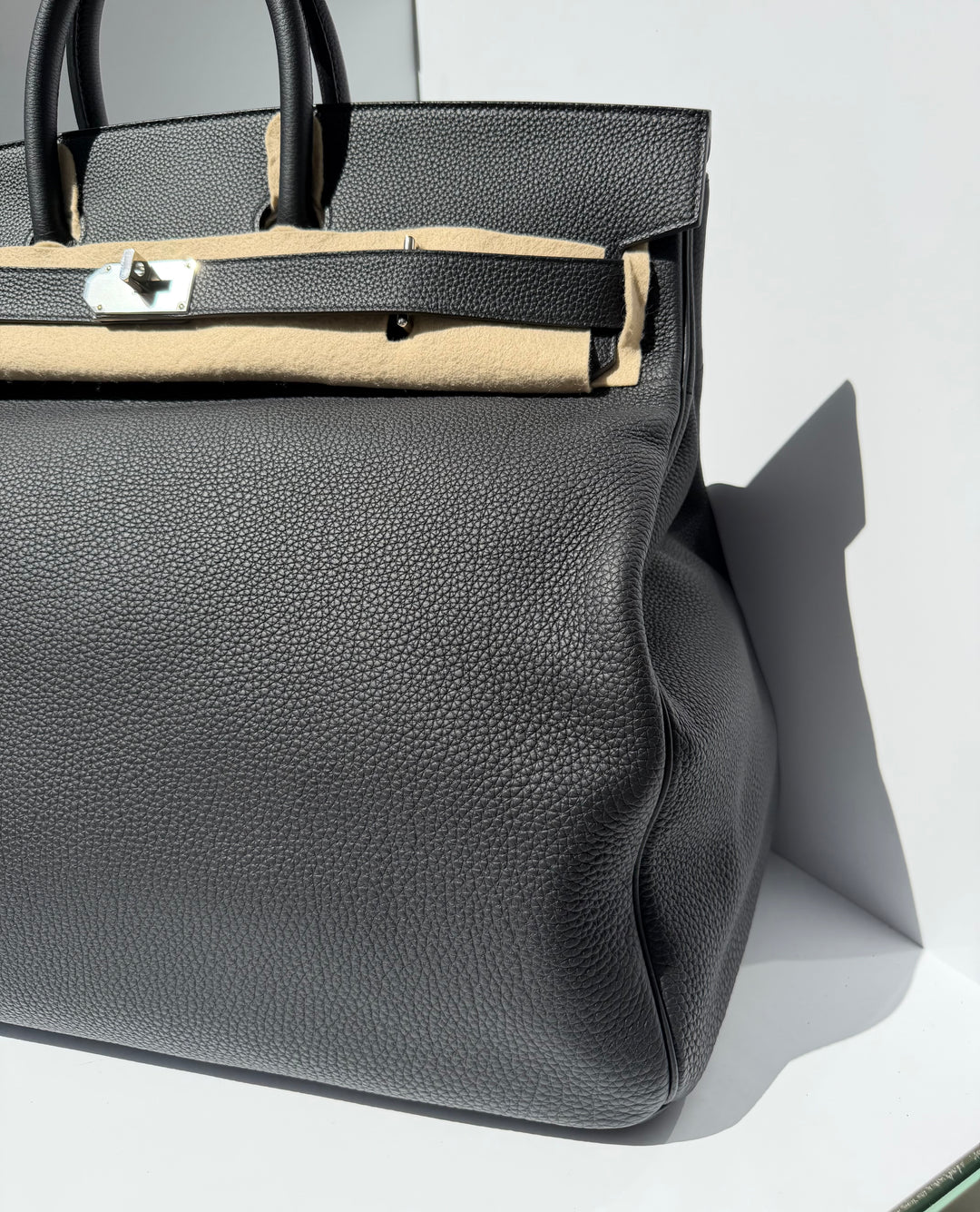 Hermès HAC 50 Black Togo Palladium Hardware 2022