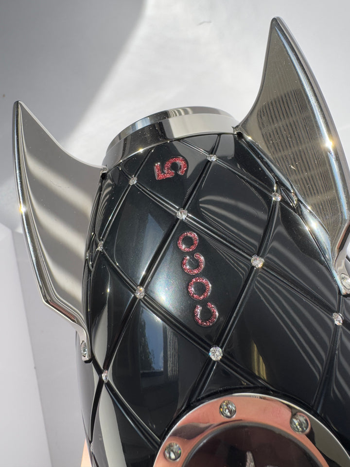 Chanel Limited Edition Black Lucite and Crystal Rocket Ship