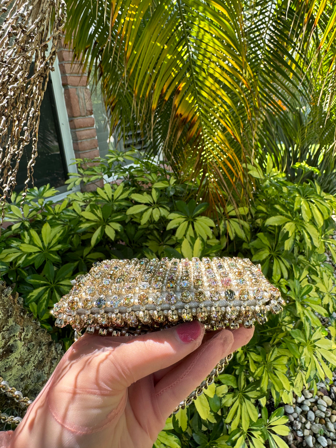 Chanel Multicolor Strass Pearl Mini Evening Bag