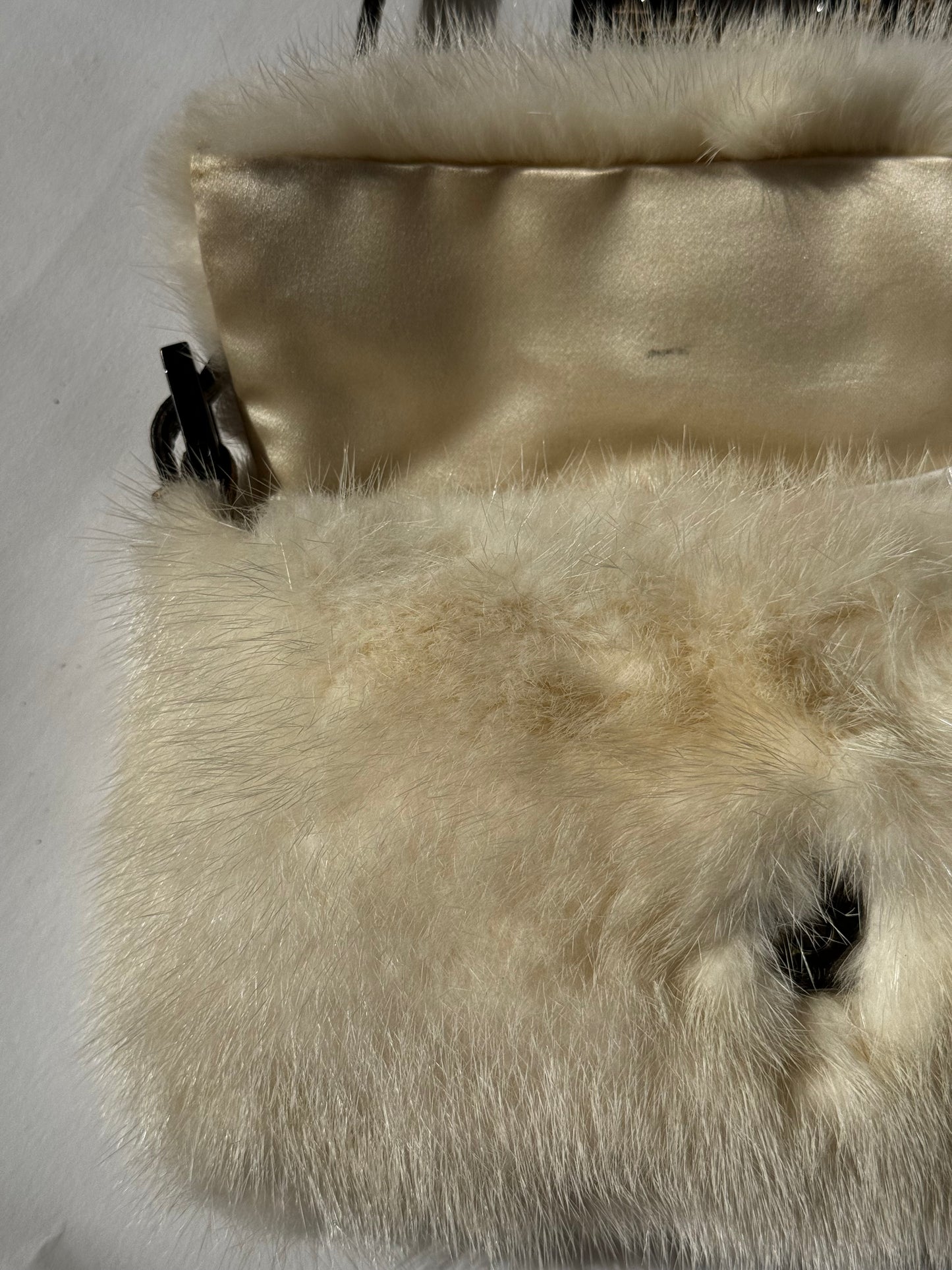 Fendi Mini Mink Fur Embellished Baguette