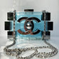 Chanel Plexiglass Blue & Silver Barcode Lego Minaudiere