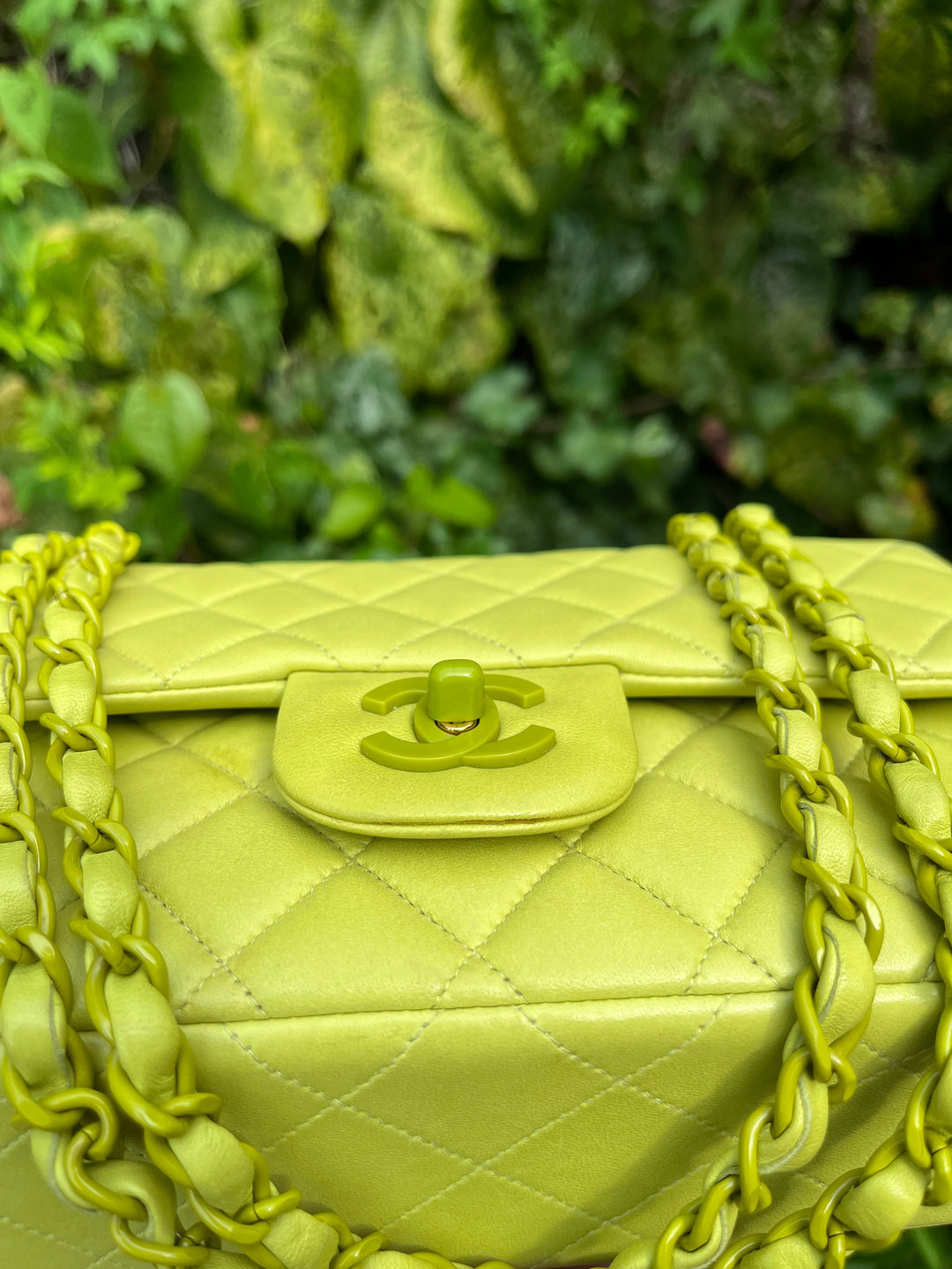 Chanel Rare Vintage Neon Small Classic Flap Bag