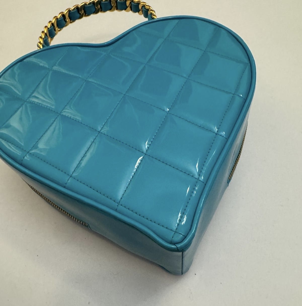 Chanel 1995 CC Blue Heart Vanity Bag