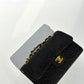 Chanel 1997 Small 24K Black Camellia Classic Flap Bag