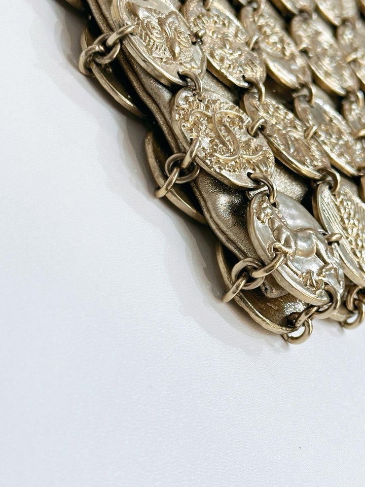 Chanel 18C Metiers D’art Gold Medallion Evening Bag