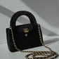 Chanel 2024 Black Velvet Mini Kelly