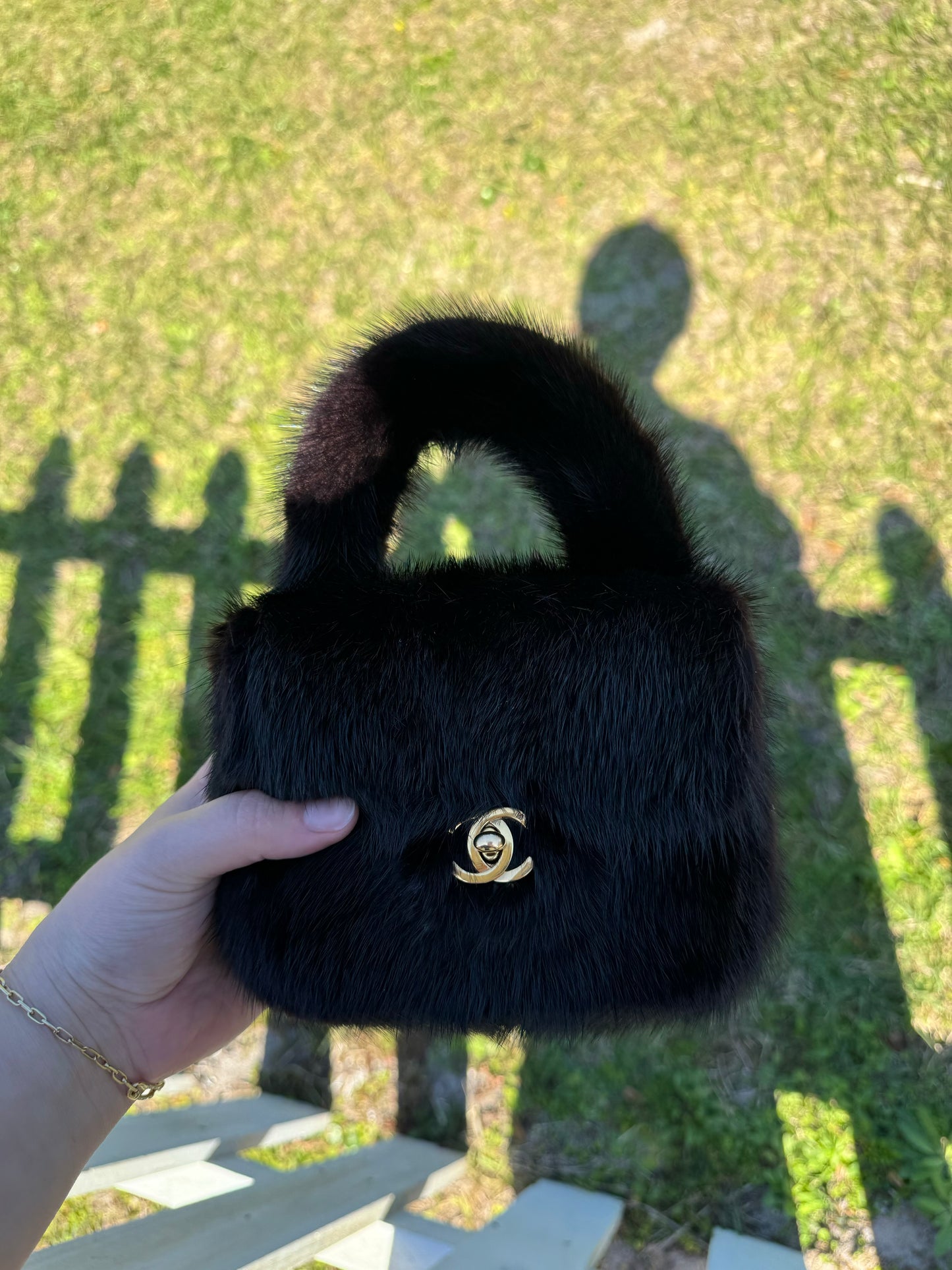 Chanel RARE 100% Mink Child Kelly Flap Bag