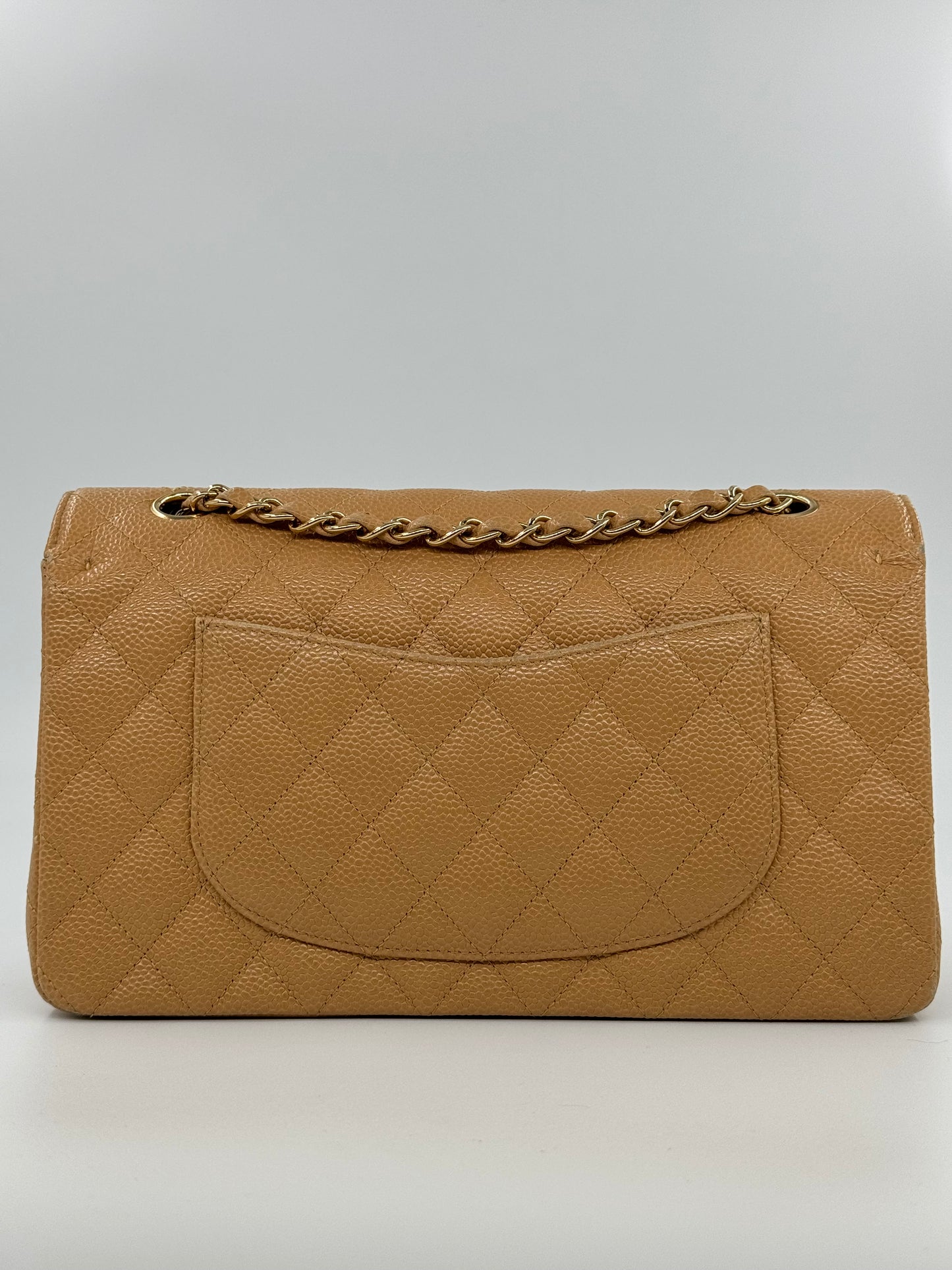 Chanel 2005 Medium Caramel Caviar Classic Flap