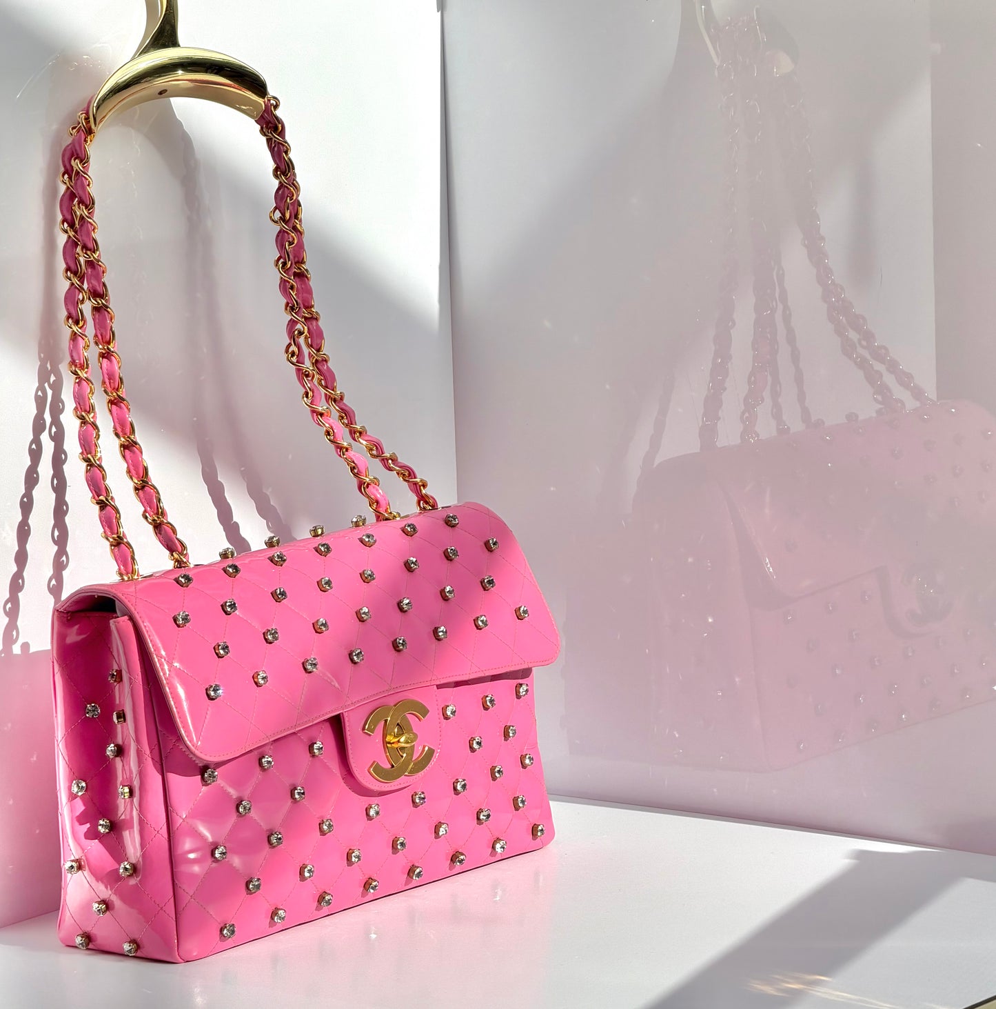 Chanel Runway 1995 Maxi Rhinestone Flap Bag