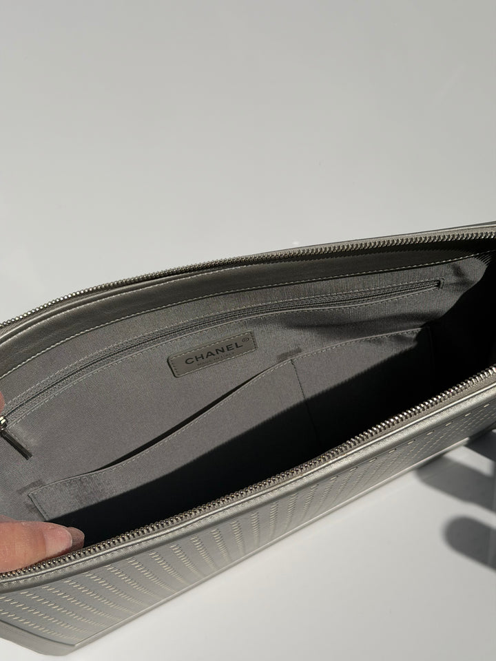 Chanel Rare LED XL Clutch Silver 2017