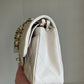 Chanel White Small Caviar Classic Flap Bag