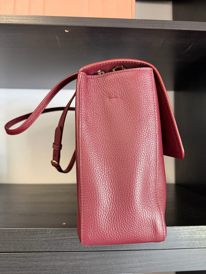 Chanel Maxi Flap Bag Burgundy Grained Calfskin Gold Tone Hardware Métiers D’Art 2026