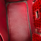 Hermes 2016 Bourgogne Shiny Niloticus Crocodile Birkin 25