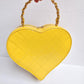 Chanel 1995 CC Yellow Heart Vanity Bag