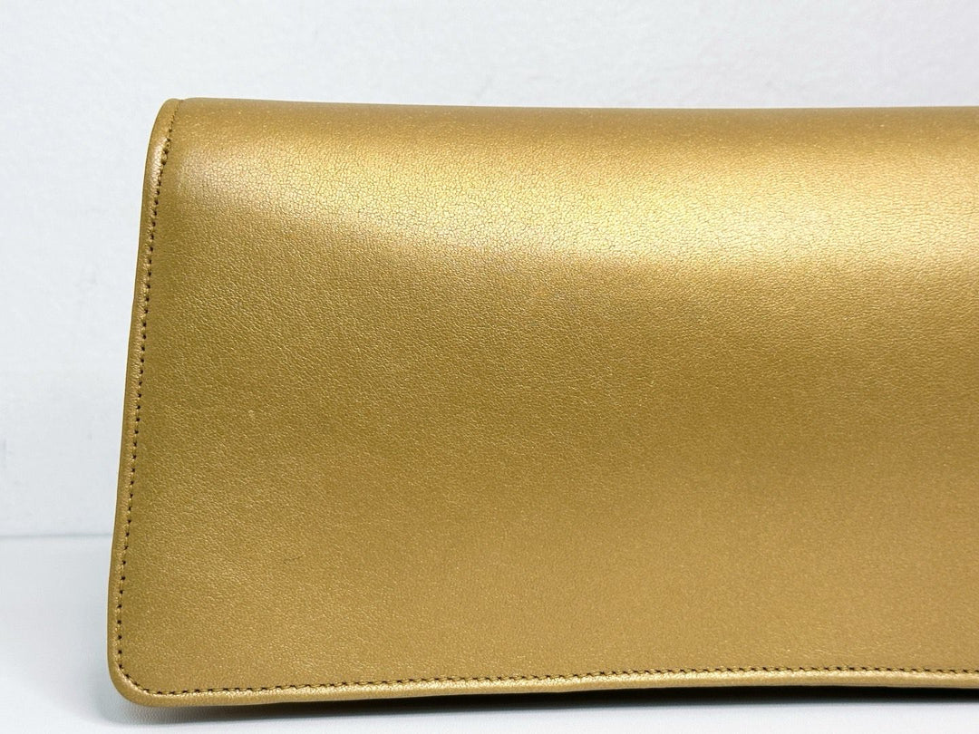 Chanel 19A Gold Egyptian CC Clutch