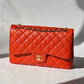 Chanel Jumbo Orange Caviar Double Flap Bag