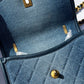 Chanel Denim Small Messenger Crossbody Bag