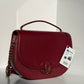 Chanel 17B Small Burgundy Coco Curve Messenger Flap Bag