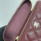Chanel 25B Burgundy Caviar Slim Vanity Bag