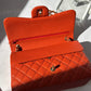 Chanel Jumbo Orange Caviar Double Flap Bag