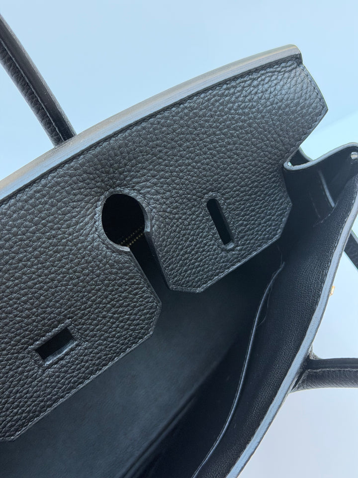 Hermès Birkin 30 — Noir Togo with Rose Gold Hardware