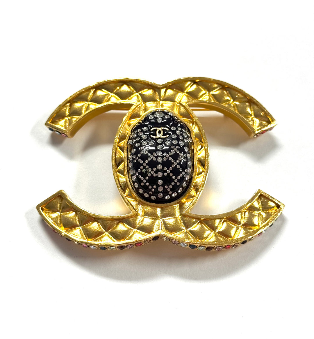 Chanel 19A Egypt Multicolor XL Beatle Brooch