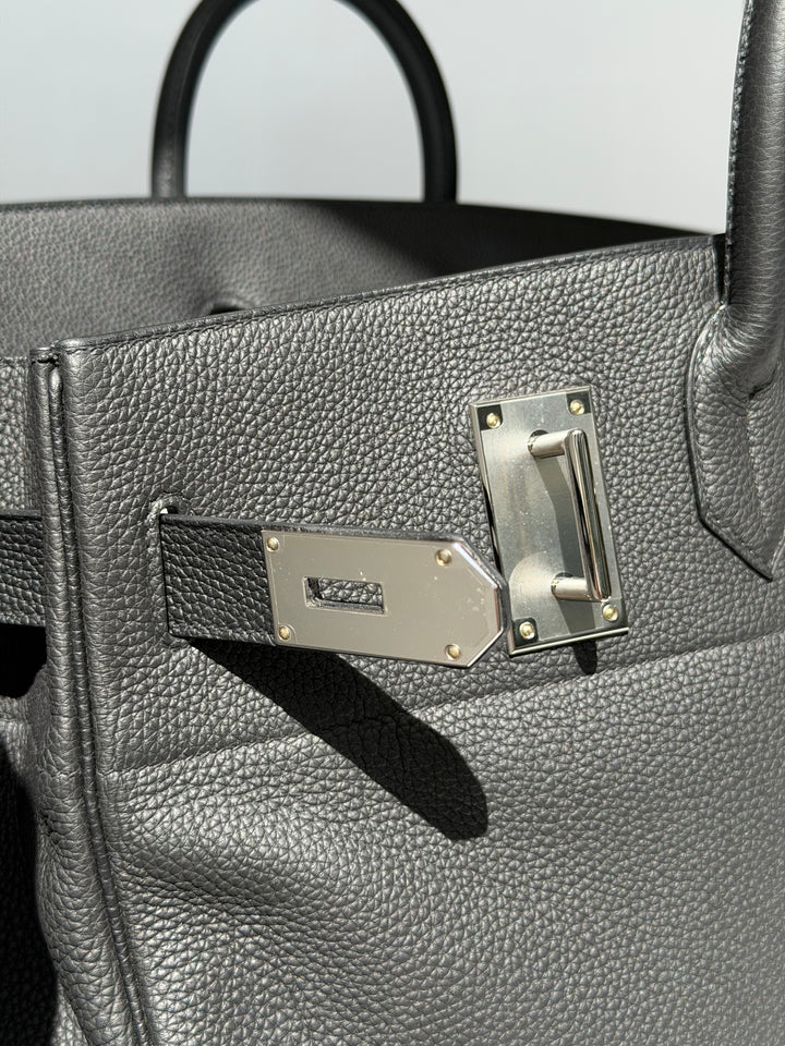 Hermès HAC 50 Black Togo Palladium Hardware 2022