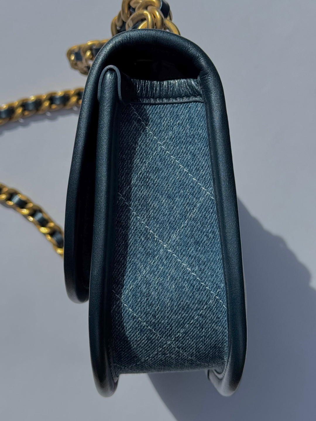 Chanel Denim Small Messenger Crossbody Bag