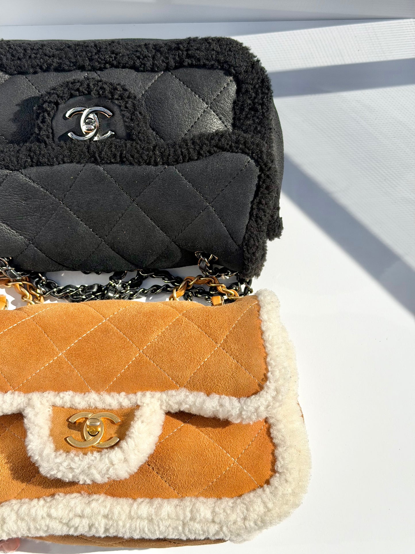 Chanel Medium Shearling Coco Neige Flap