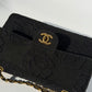 Chanel 1997 Small 24K Black Camellia Classic Flap Bag