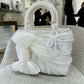 2023 Lady Dior Small White LED Twill Embellished Bag