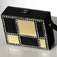 Chanel Minaudière Clutch in Plexi, Black cotton Piqué and Rhinestones