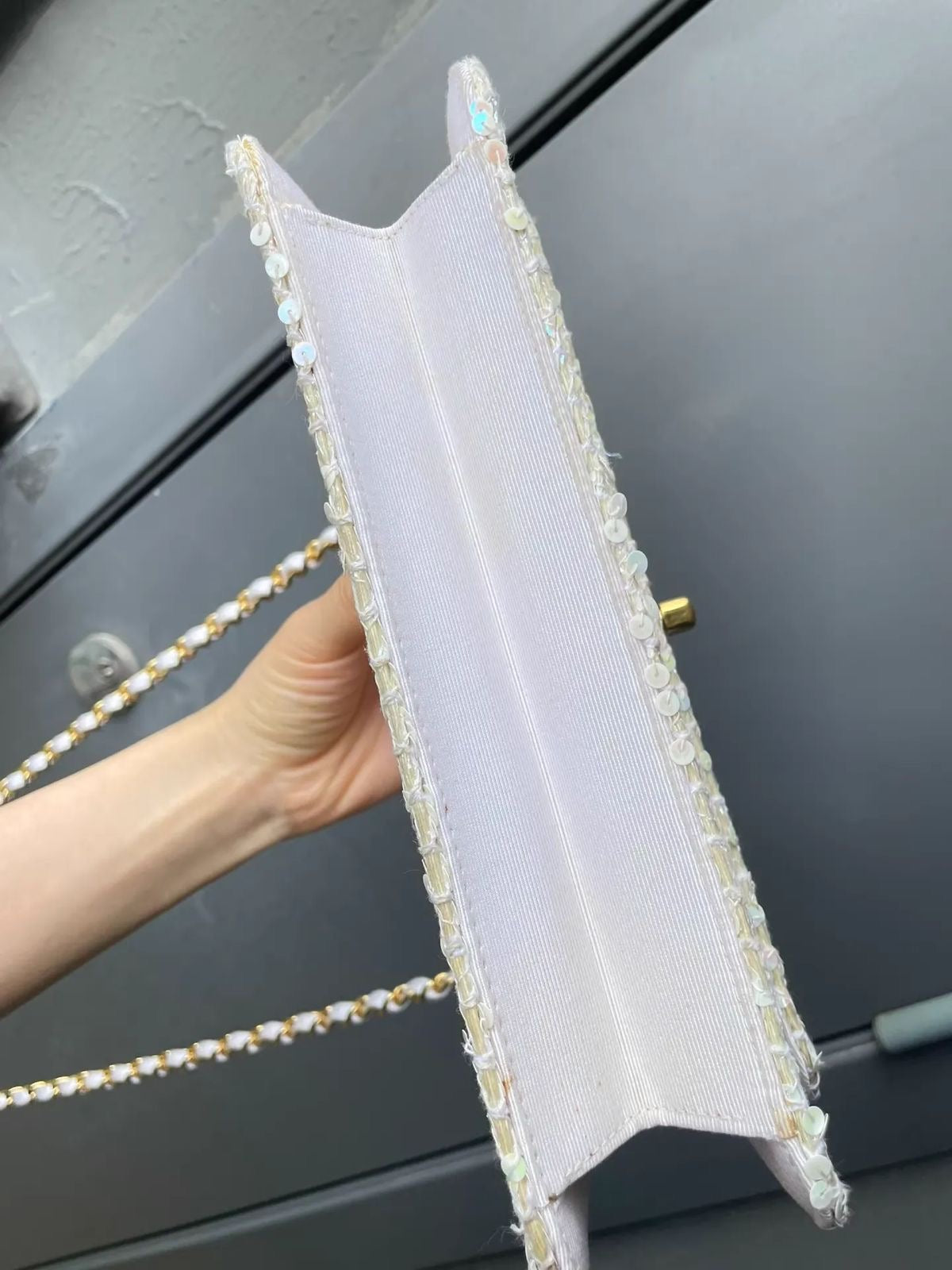 Chanel 1992 Medium Iridescent Sequin Flap Bag