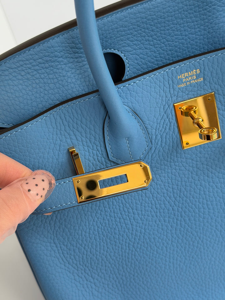 Hermes 2014 Bleu Paradis Clemence Taurillon Birkin 30