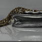 Chanel Silver Metallic Mini Braided Calfskin Flap Bag