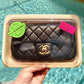 Chanel 2014 Black Lambskin Minaudières Runway "Meat Package" Flap Bag