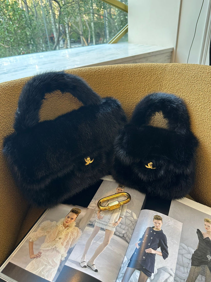 Chanel Vintage RARE Mink Kelly Parent & Child Set