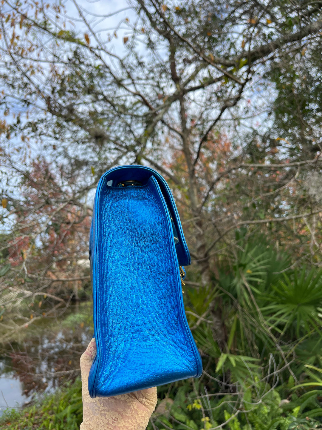 Chanel Iridescent PVC Maxi Lambskin Flap Bag