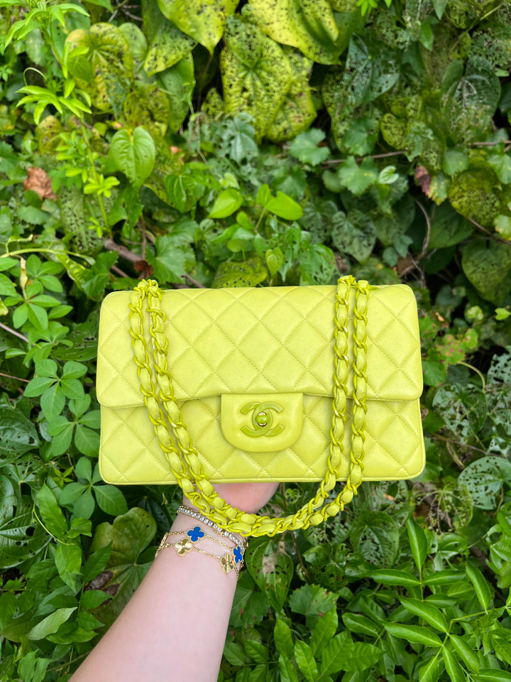 Chanel Rare Vintage Neon Small Classic Flap Bag