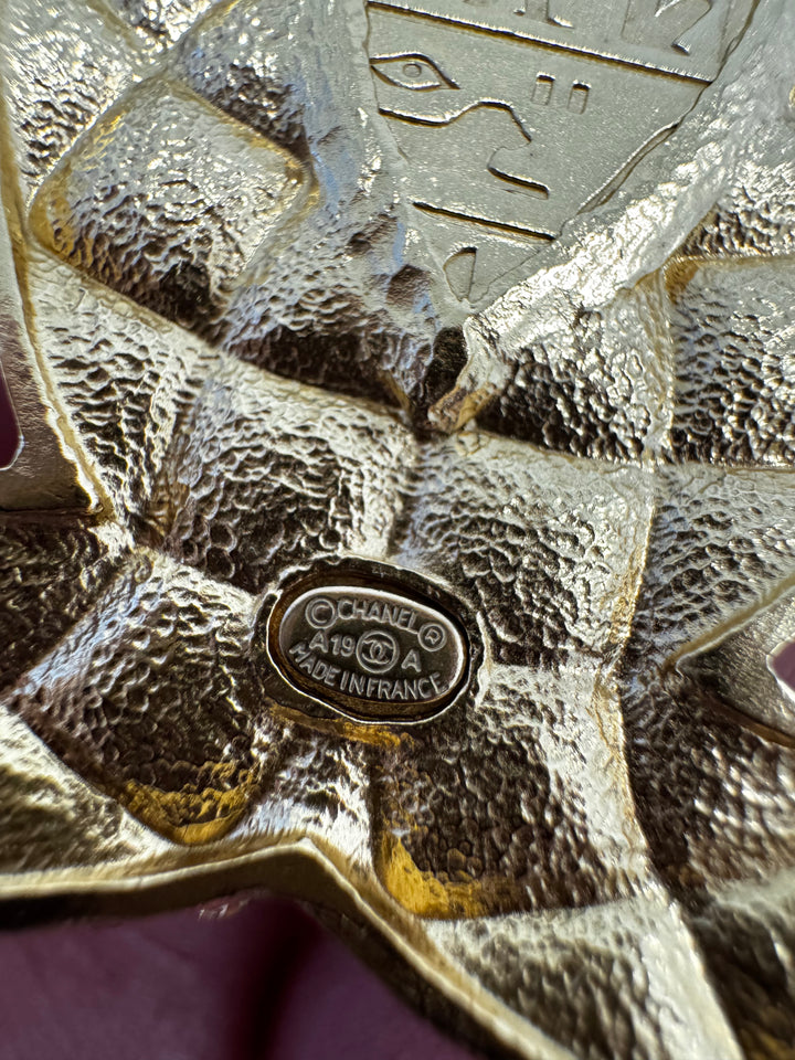 Chanel 19A Egypt Multicolor XL Beatle Brooch