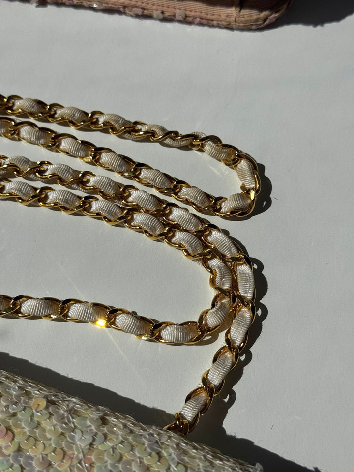 Chanel 1992 Medium Iridescent Sequin Flap Bag