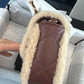Chanel 25K Brown Mini Shearling Flap Bag