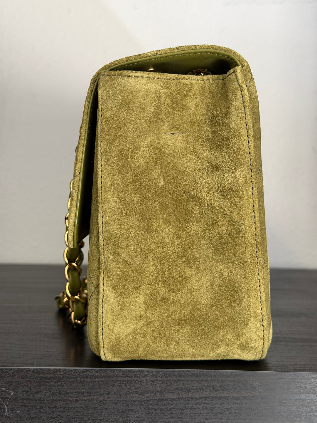 Chanel Maxi 32 Flap Bag Beige Souplissimo Suede Calfskin Gold Tone Hardware 2026