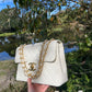 Chanel 1994 Vintage White Caviar Flap Bag 24K GHW