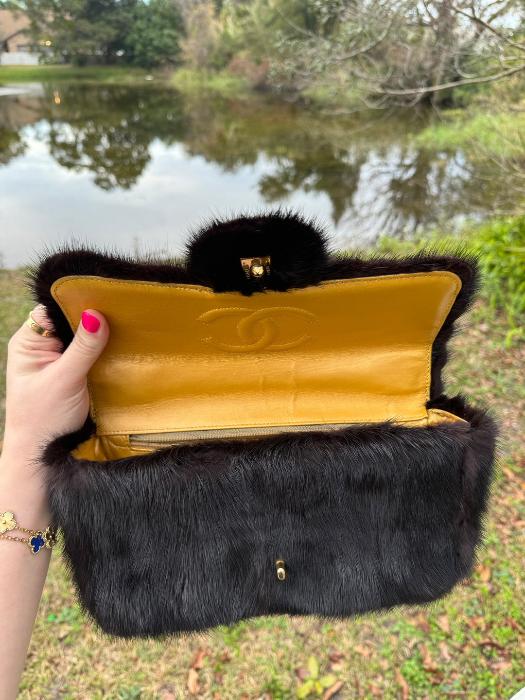 Chanel Vintage RARE Mink Kelly Parent & Child Set