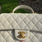 Chanel 21S Mini Light Beige Caviar Top Handle