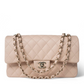 Chanel 22C Light Beige Medium Caviar Double Flap Bag